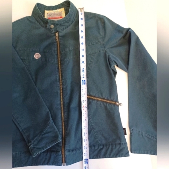 Columbia Convert Board Wear Distressed Denim Bomber Jacket - Picture 4 of 14